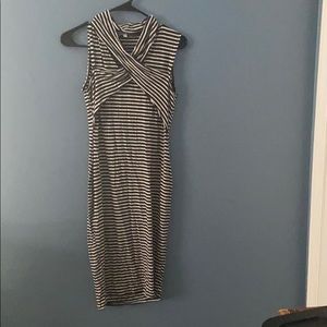 Knee length striped dress